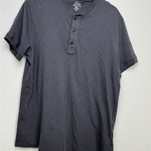 J. Crew Charcoal Short Sleeve Henley